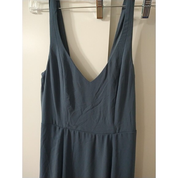 NEW Show Me Your Mumu Jenn Maxi Dress Small Steel Blue Chiffon Bridesmaid - Picture 3 of 8